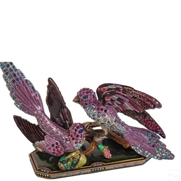 Rare Intricate Jay Strongwater Lovebirds Cover Lidded Trinket Box 
NEW WITH TAGS - Picture 4 of 6